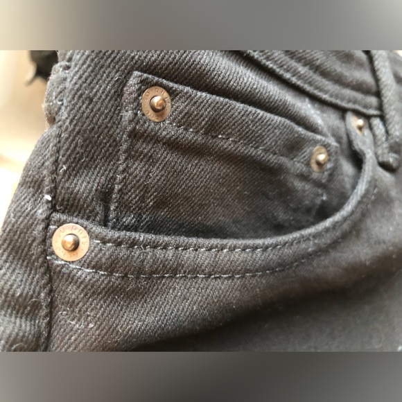 ACNE Studios Bla Konst Mid-Rise Peg Black Skinny Jeans Black Size 29/32 New WOT - Picture 6 of 13